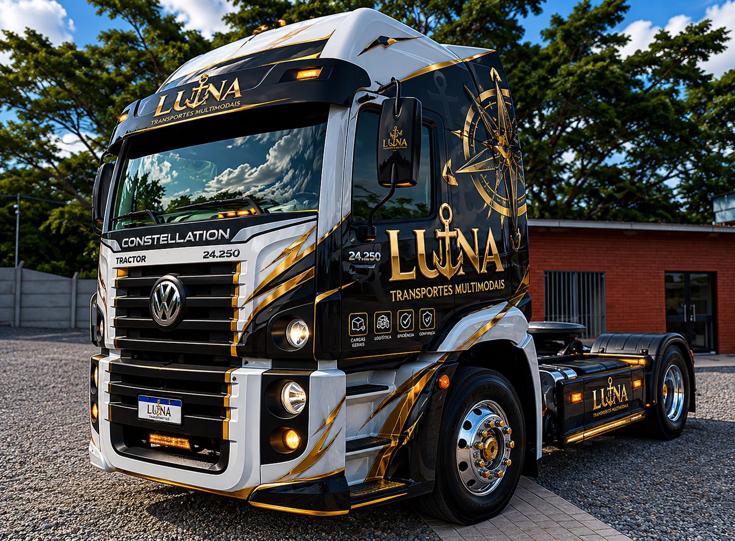 Caminhão da Luna Transportes
